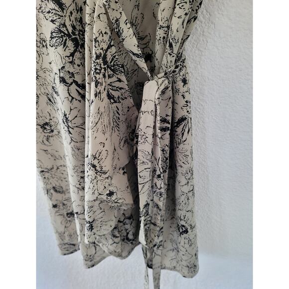 Kut From the Kloth Green Floral Wrap Dress size‎ XL Braided neck line #P3 - Picture 4 of 8